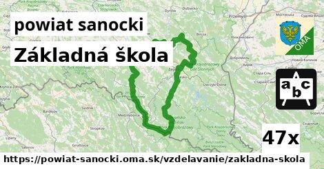 Základná škola, powiat sanocki