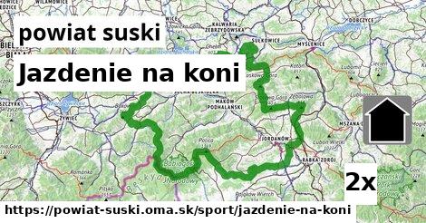 Jazdenie na koni, powiat suski