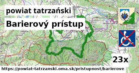 Barierový prístup, powiat tatrzański