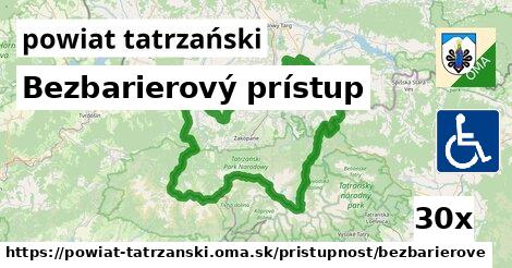 Bezbarierový prístup, powiat tatrzański