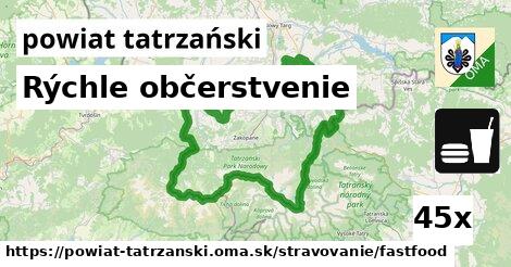 Rýchle občerstvenie, powiat tatrzański