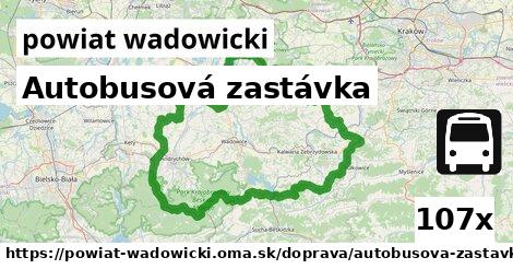 Autobusová zastávka, powiat wadowicki