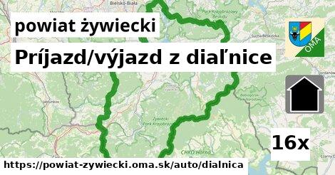 Príjazd/výjazd z diaľnice, powiat żywiecki