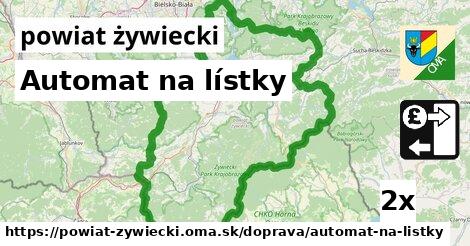 Automat na lístky, powiat żywiecki