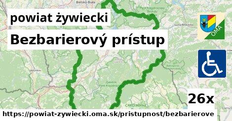 Bezbarierový prístup, powiat żywiecki