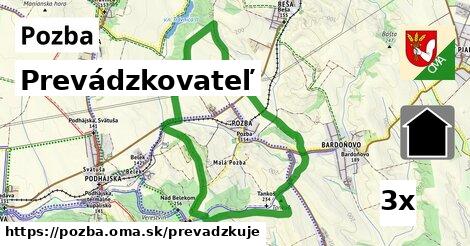 prevádzkovateľ v Pozba