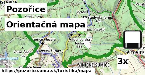 Orientačná mapa, Pozořice