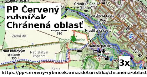 chránená oblasť v PP Červený rybníček