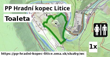 toaleta v PP Hradní kopec Litice