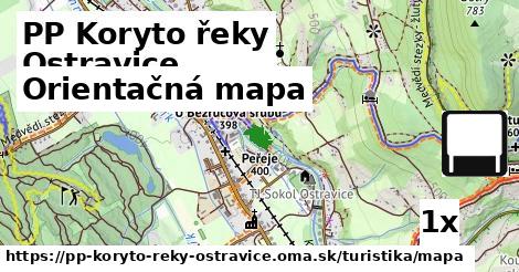 orientačná mapa v PP Koryto řeky Ostravice