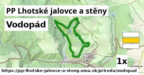 vodopád v PP Lhotské jalovce a stěny