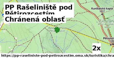chránená oblasť v PP Rašeliniště pod Pětirozcestím