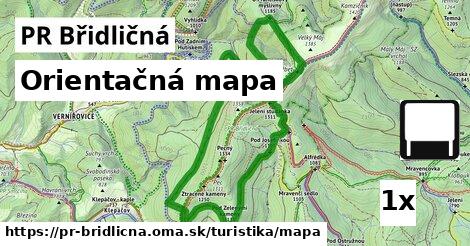 orientačná mapa v PR Břidličná