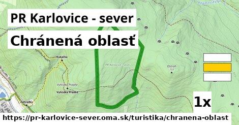 chránená oblasť v PR Karlovice - sever