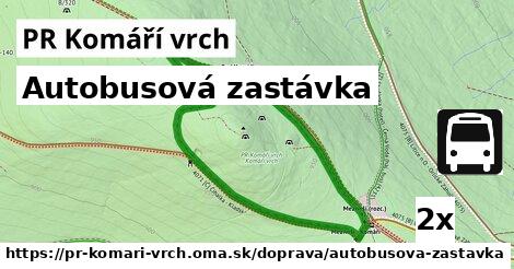 autobusová zastávka v PR Komáří vrch