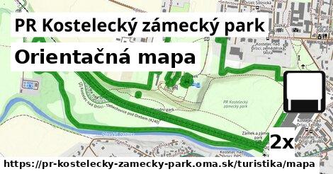 Orientačná mapa, PR Kostelecký zámecký park