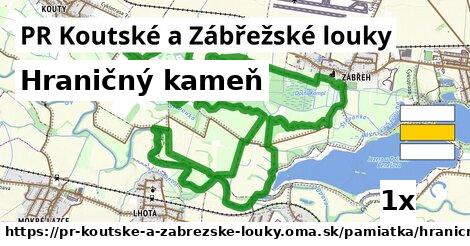 Hraničný kameň, PR Koutské a Zábřežské louky