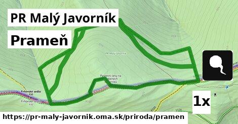 Prameň, PR Malý Javorník