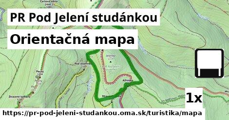 orientačná mapa v PR Pod Jelení studánkou