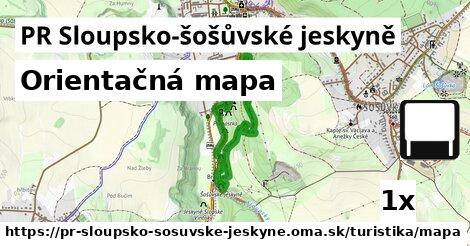 Orientačná mapa, PR Sloupsko-šošůvské jeskyně