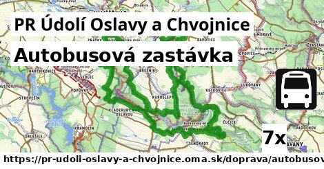 Autobusová zastávka, PR Údolí Oslavy a Chvojnice