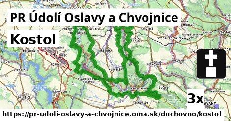 Kostol, PR Údolí Oslavy a Chvojnice