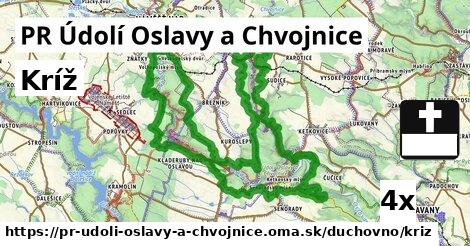 Kríž, PR Údolí Oslavy a Chvojnice