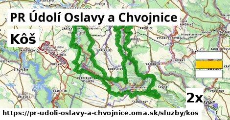 Kôš, PR Údolí Oslavy a Chvojnice