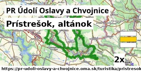 Prístrešok, altánok, PR Údolí Oslavy a Chvojnice