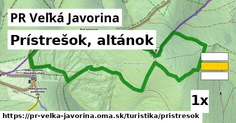 prístrešok, altánok v PR Veľká Javorina