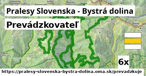 prevádzkovateľ v Pralesy Slovenska - Bystrá dolina