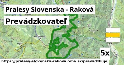 prevádzkovateľ v Pralesy Slovenska - Raková