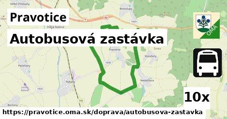 Autobusová zastávka, Pravotice