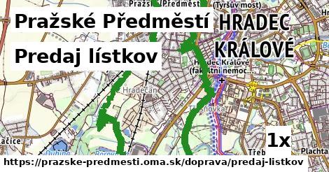 Predaj lístkov, Pražské Předměstí