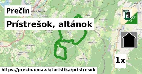 Prístrešok, altánok, Prečín