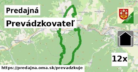 prevádzkovateľ v Predajná