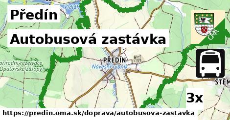 Autobusová zastávka, Předín