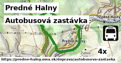 Autobusová zastávka, Predné Halny