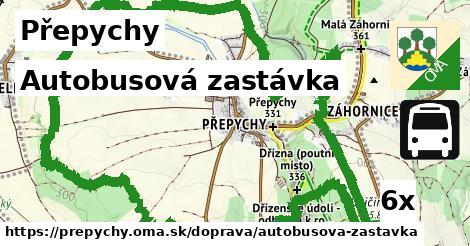 autobusová zastávka v Přepychy