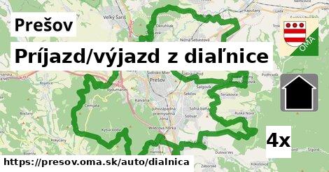 Príjazd/výjazd z diaľnice, Prešov