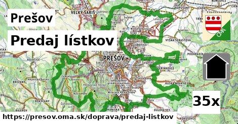 Predaj lístkov, Prešov