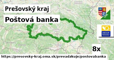 Poštová banka, Prešovský kraj