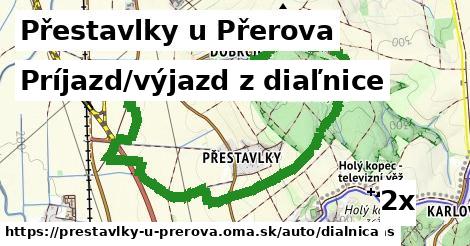 Príjazd/výjazd z diaľnice, Přestavlky u Přerova