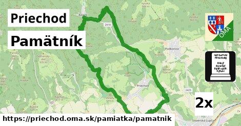 Pamätník, Priechod