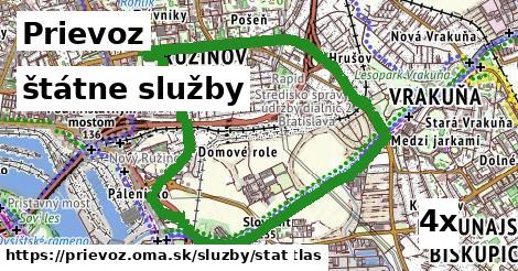 štátne služby, Prievoz