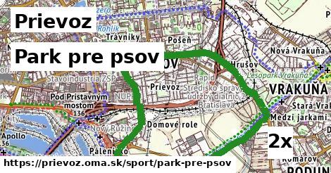 Park pre psov, Prievoz