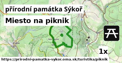 Miesto na piknik, přírodní památka Sýkoř