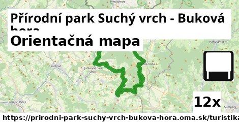 Orientačná mapa, Přírodní park Suchý vrch - Buková hora