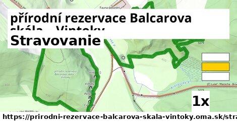 stravovanie v přírodní rezervace Balcarova skála – Vintoky