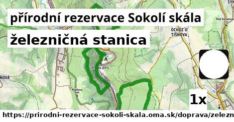 železničná stanica, přírodní rezervace Sokolí skála